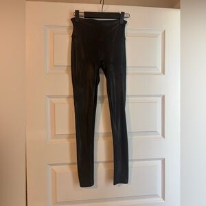 SPANX Black Faux Leather Leggings
